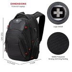 SwissDigital TSA-Friendly Travel Backpack for Men