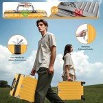 Krute 24-Inch Lightweight Hardshell Suitcase - Yellow