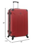 Travelers Club Chicago 5-Piece Red Luggage Set