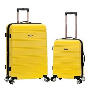 Rockland Melbourne Yellow Hardside Spinner Luggage Set