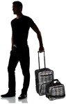 Rockland Softside Expandable Luggage Set - Black Plaid