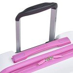 DELSY Paris Christine Hardside Luggage, White with Mauve