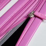 DELSY Paris Christine Hardside Luggage, White with Mauve