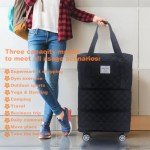 Drvoon Foldable Duffel Bag - Checkerboard (Black)