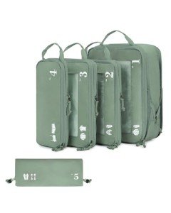 ECOHUB 5-Pack Compression Packing Cubes for Travel