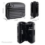 Black Hard Shell Travel Cosmetic Case for Women