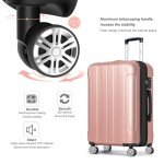 Expandable 3-Piece Hard Shell Luggage Set - Rose Gold