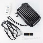 Black Hard Shell Travel Cosmetic Case for Women