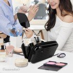 Black Hard Shell Travel Cosmetic Case for Women