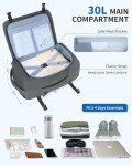 Grey ECOHUB Travel Backpack with Charging Port