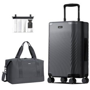 Expandable 20" Hardside Carry-On Luggage with Spinner Wheels