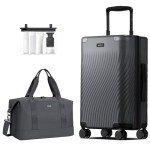 Expandable 20" Hardside Carry-On Luggage with Spinner Wheels
