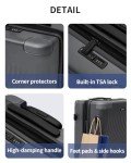 Expandable 20" Hardside Carry-On Luggage with Spinner Wheels