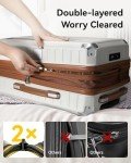 LUGGEX 20-Inch Airline Approved Carry-On Suitcase