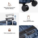 3-Piece Romtour Hard Shell Carry-On Luggage Set