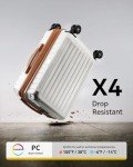 LUGGEX 20-Inch Airline Approved Carry-On Suitcase