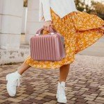 Compact Hard Shell Makeup Travel Case for Women