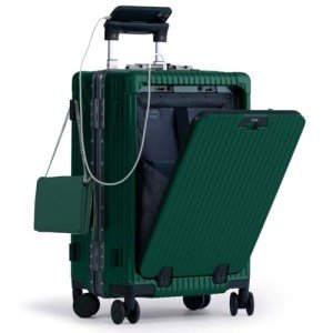 Zipperless Aluminum Carry-On with USB & Spinner Wheels