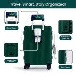 Zipperless Aluminum Carry-On with USB & Spinner Wheels