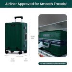 Zipperless Aluminum Carry-On with USB & Spinner Wheels