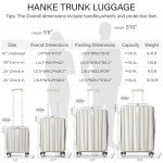 Hanke 16" Underseat Hard Shell Luggage - Ivory White