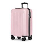 Pink 20-Inch Hardside Carry-On Luggage with Wheels