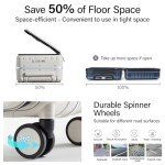 Hanke 16" Underseat Hard Shell Luggage - Ivory White