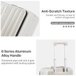 Hanke 16" Underseat Hard Shell Luggage - Ivory White