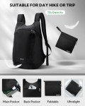 Lightweight Packable Hiking Backpack - 15L Black