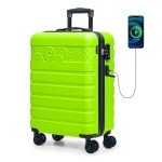21-Inch Airline Approved Carry-On Luggage with USB Port