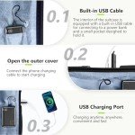 21-Inch Airline Approved Carry-On Luggage with USB Port
