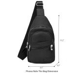 Aviation Crossbody Bag for Women - Black