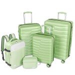 Lightweight 5-Piece Luggage Set with Backpack