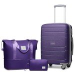 LARVENDER 20-Inch Hard Shell Carry-On Luggage