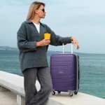 LARVENDER 20-Inch Hard Shell Carry-On Luggage