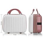 Compact Hard Shell Makeup Travel Case - White/Rose Gold