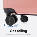 OLIXIS 20" Lightweight Hardside Carry-On Luggage - Pink