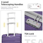 LARVENDER 20-Inch Hard Shell Carry-On Luggage