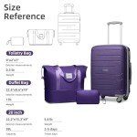 LARVENDER 20-Inch Hard Shell Carry-On Luggage
