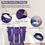 LARVENDER 20-Inch Hard Shell Carry-On Luggage