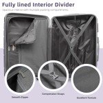 LARVENDER 20-Inch Hard Shell Carry-On Luggage