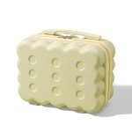 Mini Hard Shell Makeup Case for Travel - Light Yellow
