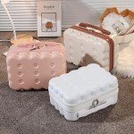 Mini Hard Shell Makeup Case for Travel - Light Yellow