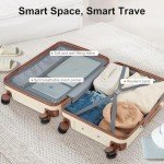 NEISIA Expandable Carry-On Luggage Set with Wheels