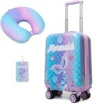 Cute Mermaid Kids Luggage Set with Spinner Wheels