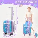 Cute Mermaid Kids Luggage Set with Spinner Wheels