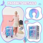 Cute Mermaid Kids Luggage Set with Spinner Wheels