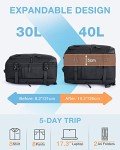 BAGSMART 40L Black Laptop Backpack with Packing Cubes