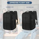 Large Flight-Approved Travel Backpack with USB Port