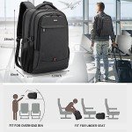 Water-Resistant 17-Inch Laptop Backpack with USB Port